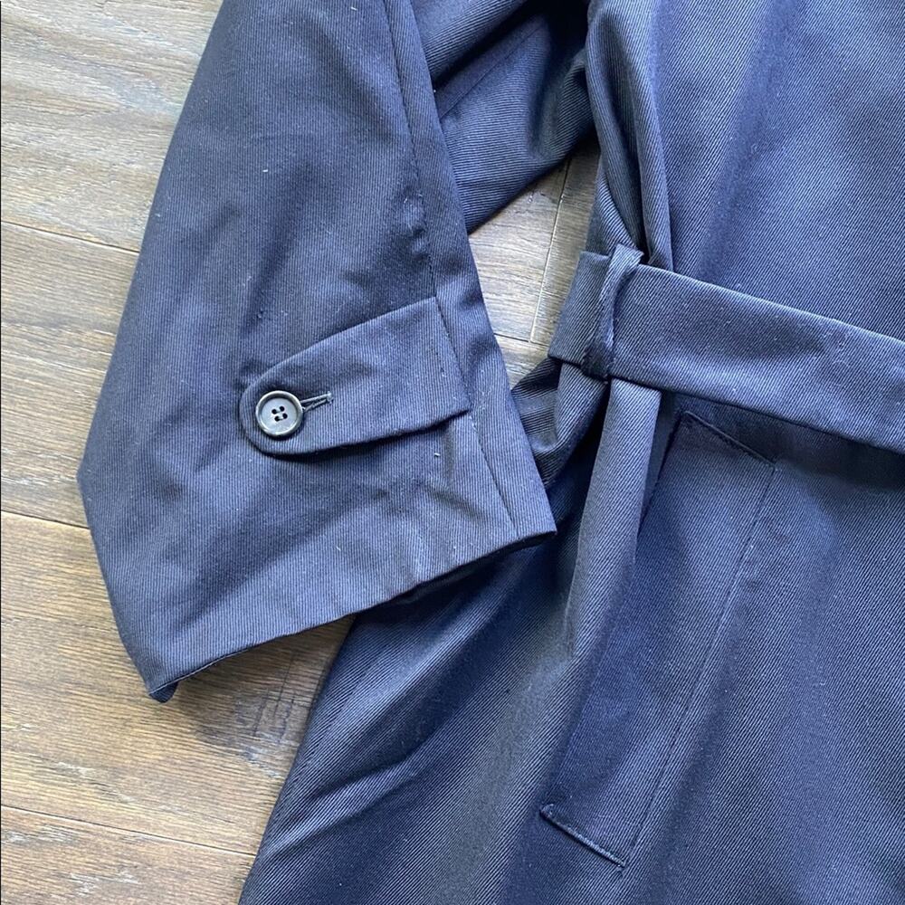 CARDINAL OF CANADA Belted Trench Coat Men's Sz 43XL Navy Wool Vintage Coat - Picture 4 of 10